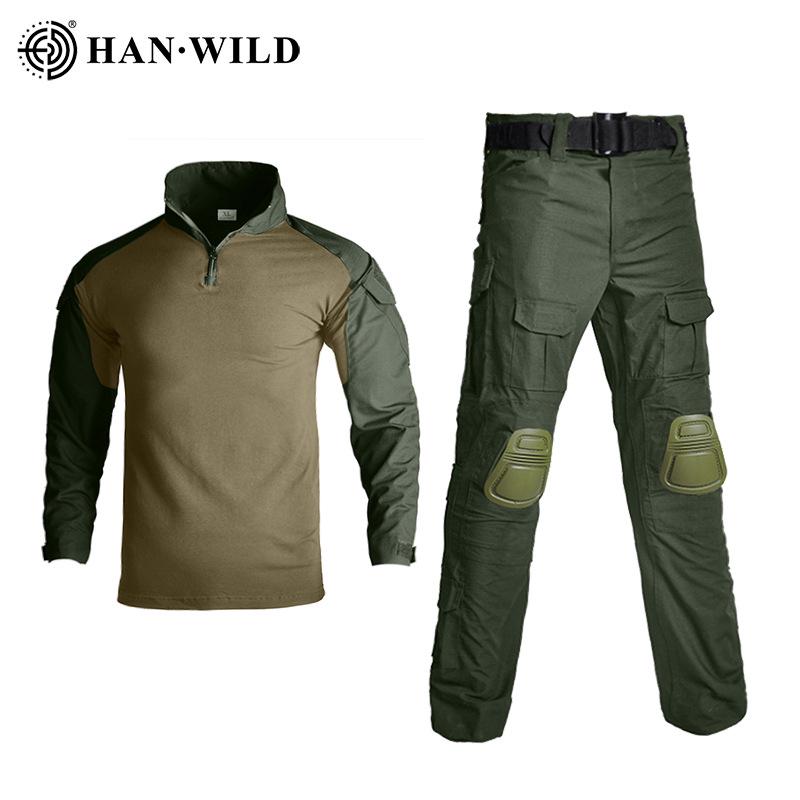 Plus-Size Tactical Camouflage Long-Sleeve Frog Suit Set (No Protective Gear)