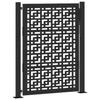 VidaXL Garden Gate Black 105x130 Cm Steel Cross Design, Fence Gate, Outdoor Gate, Metal Gate, Gate 4101000