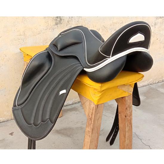 Șa de Dresaj Monoflap din Piele cu Arcade Interșanjabile, Mărime 17", 17.5", 18"