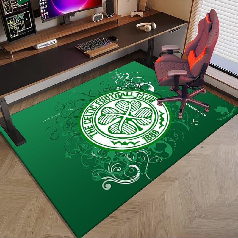 Cel-tic Football Club Crest Printed Area Rug for Office, Chair Rug, Decorative Carpet Floor Mat, Large Size Fan gifts Christmas gifts