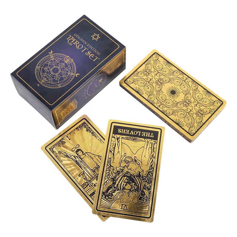 Waterproof Gold Foil PVC Tarot Card Set