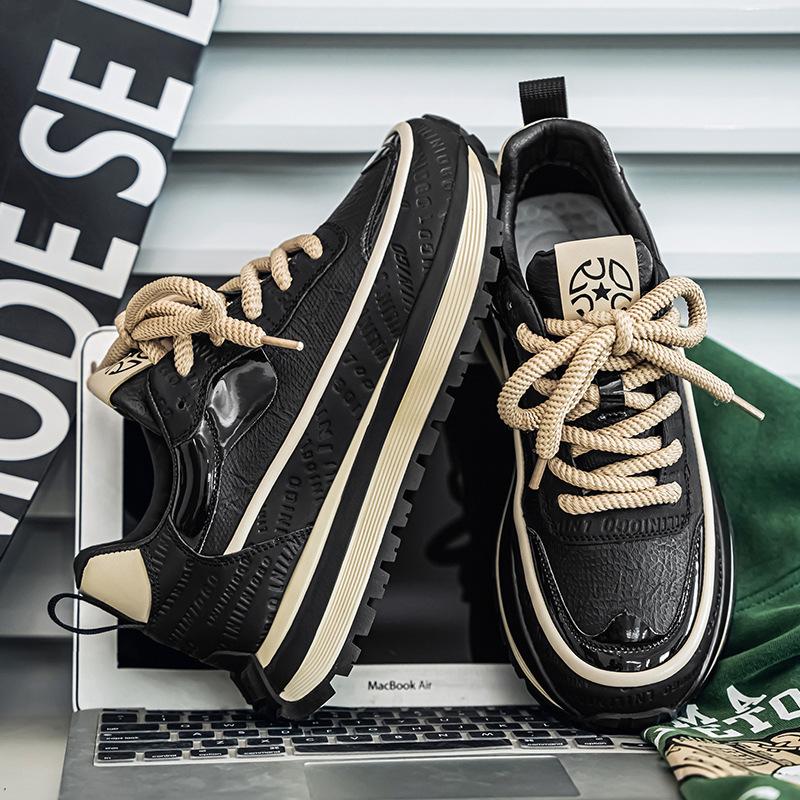 

Популярная мужская обувь, спортивная обувь, модная повседневная универсальная обувь для пап, обувь для серфинга, дышащая и удобная, всесезонная обувь с толстой подошвой 44 чёрный