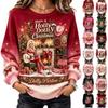 Women's Fashion Crewneck Graphic Print Pullover Long Sleeve Top for Everyday Wear
