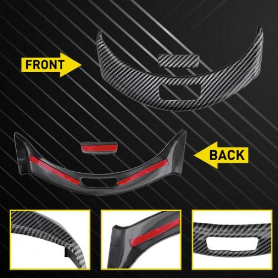 Center Armrest Box Switch Panel Fit Benz C250 C300 C350E 2015- Carbon Fiber