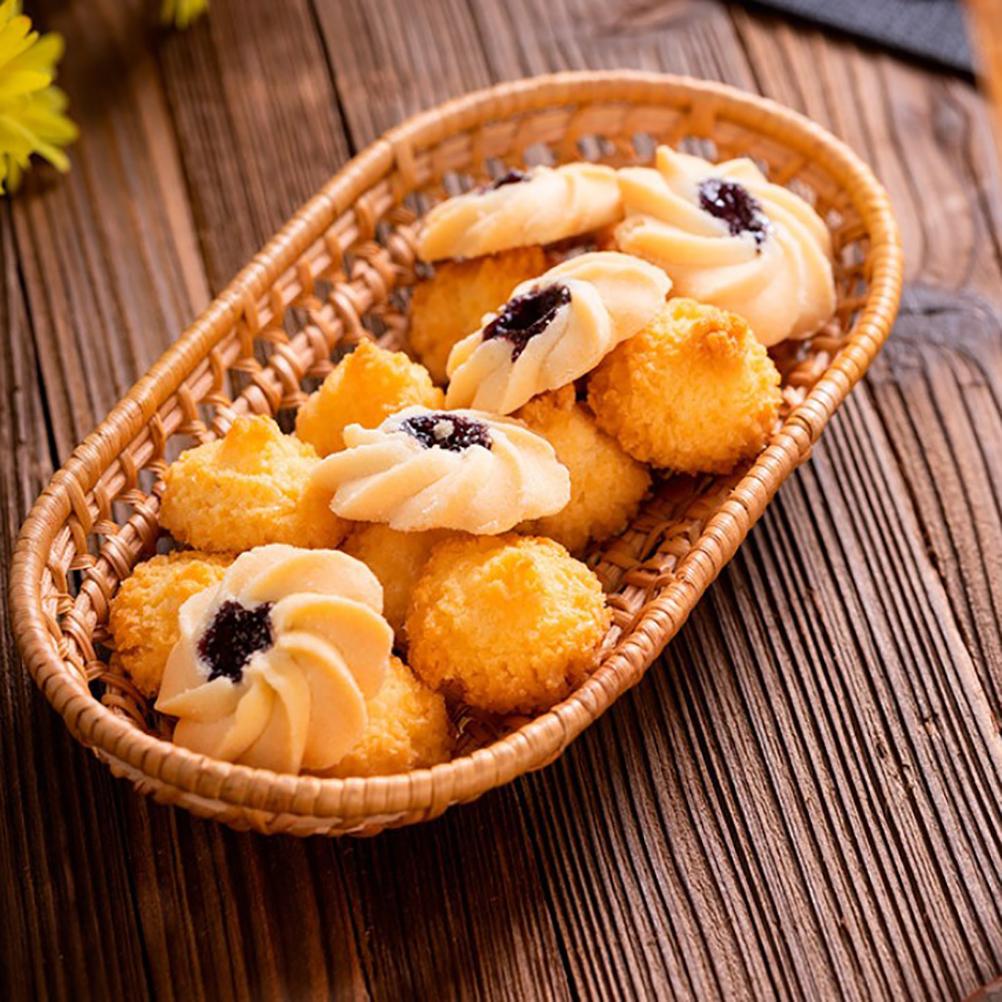 Aufbewahrungsbehälter aus Rattan Handarbeit Obstkorb Snack-Aufbewahrungskorb für Zuhause Outdoor-Picknick