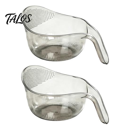 Tigela de Lavagem de Grau Alimentício Multiuso para Arroz, com Alça Ergonômica, Cesta Coadeira Lavadora Resistente de PP, para Limpeza de Frutas e Verduras