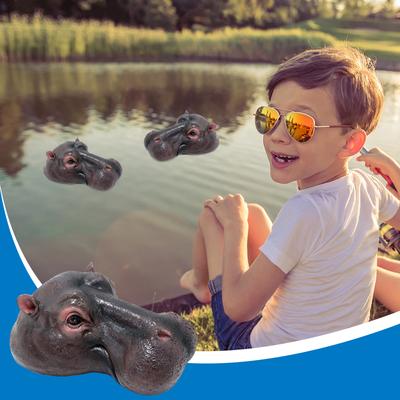 Hippo Head Resin Ornaments For Outdoor Garden Courtyard Pond Fish Tank Decoration