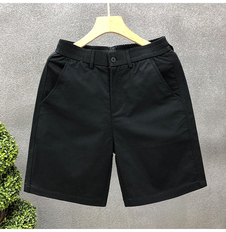 

Мужские летние шорты 2024 года в корейском стиле, однотонные, повседневные — модные, дышащие и стильные Large чёрный