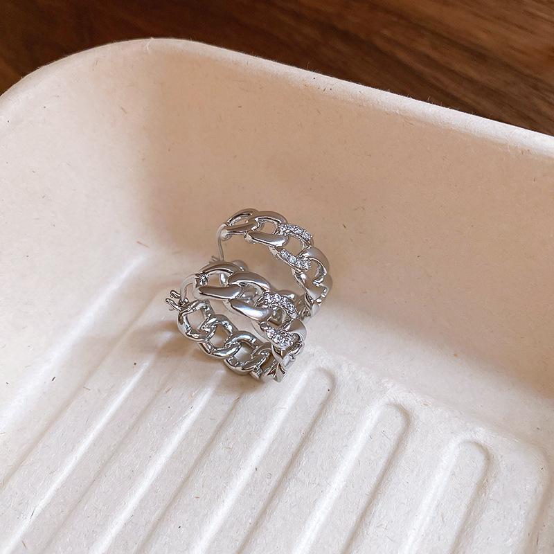 Geometric Double-layer Earrings, European and American Personality Trend Earrings, Casual Versatile Earrings, Niche