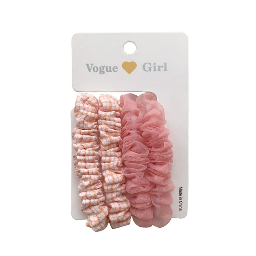 4pcs/set Sweet Colorful Hair Band Simple Temperamental Hair Tie Highly Elastic Rubber Band Headwear Hair Accessory for Women