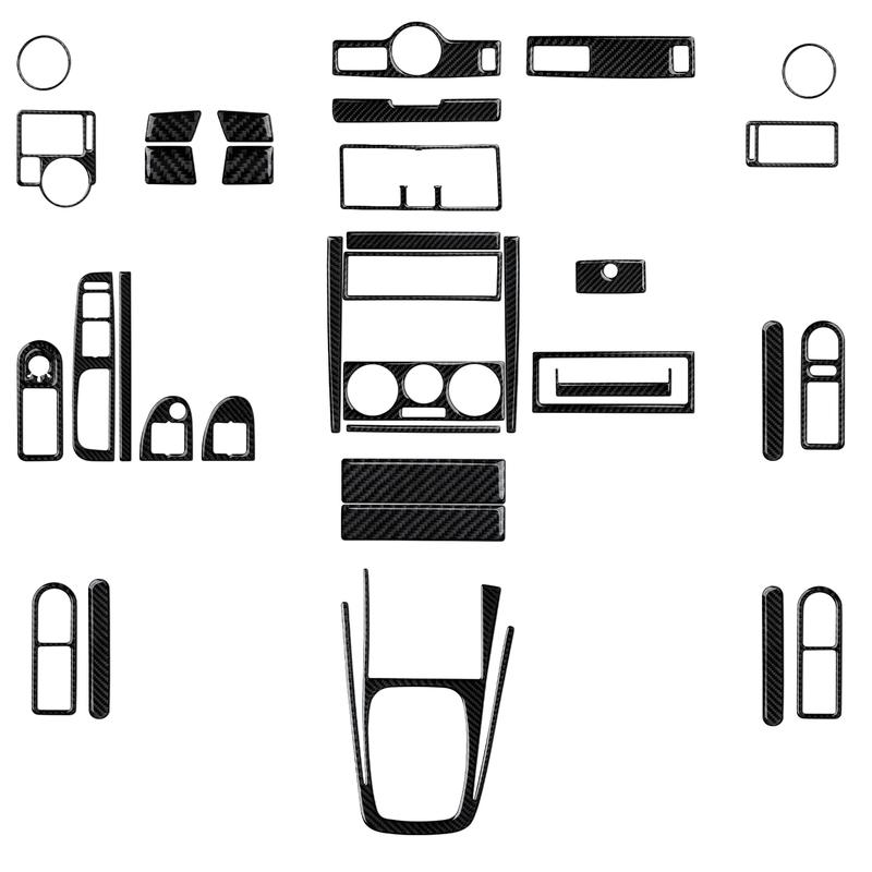 Für VW Jetta A4 Bora Golf IV MK4 R32 GTI Variant (1997-2005) Auto-Lenkradpanel, Innenraumaufkleber aus Kohlefaser.