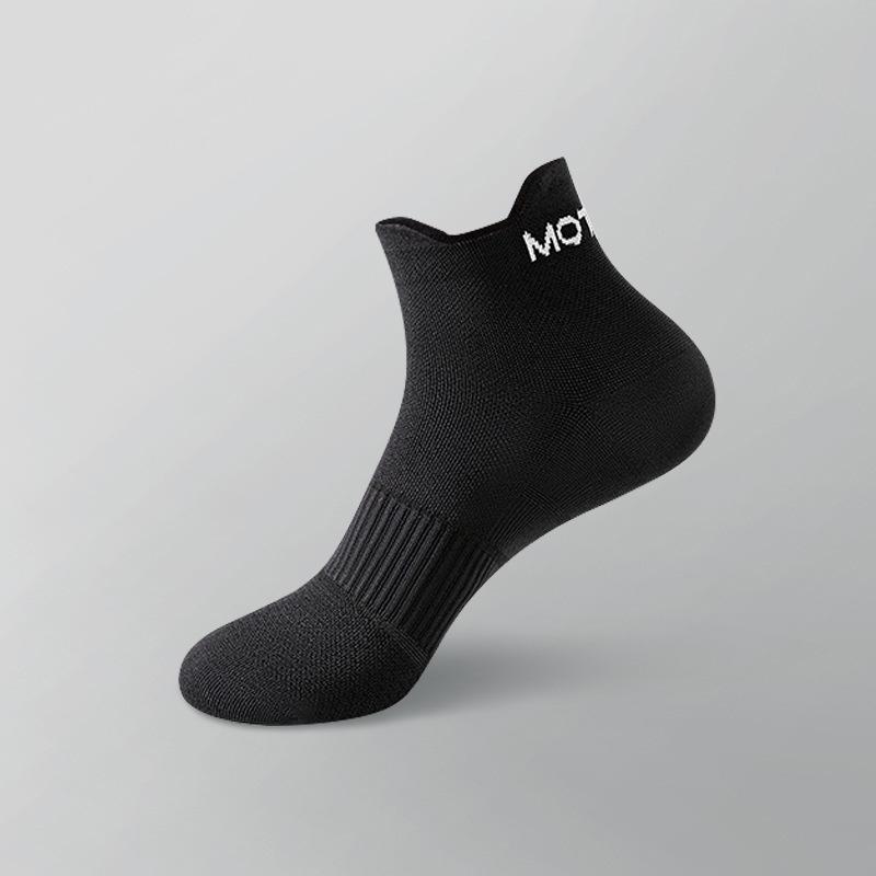 

Men s Mid-Calf Quick-Dry, Breathable Running Socks for Spring/Autumn, Sweat-Absorbing Sports & Badminton Socks One Size чёрный