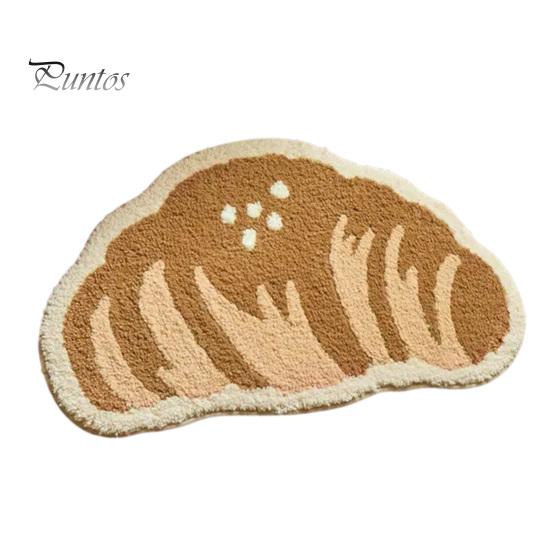 Dekoracyjny domowy dywanik podłogowy Croissant Mata łazienkowa, Antypoślizgowy chłonny miękki dywanik łazienkowy, Dywanik z flokowanego sera Monstera do mycia w pralce, Dywanik do pomieszczeń