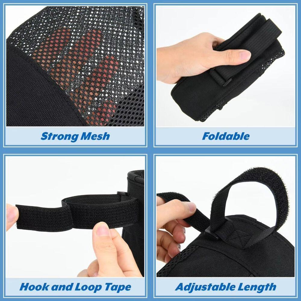 Foldable Pickleball Ball Holder Black Ball Storage Pouch Tennis Hanging Organizer Athletes