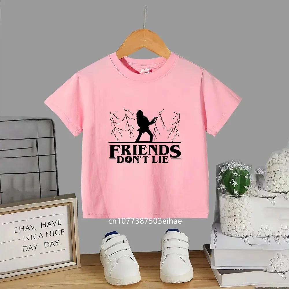 

Trendsetting Stranger Things Prints for Summer O-neck Tees for Boys and Girls Soft Fashionable for Kids 150