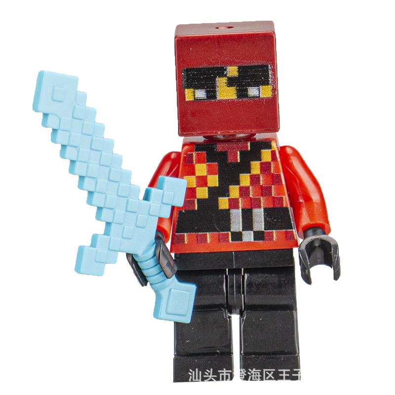 Ninja Warrior Superhero Doll With Weapon Single Building Block Assembly Toy