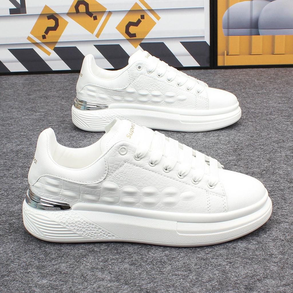 Fashion 2024 Spring New White Shoes Men's Trendy Thick-soled Couple Shoes Men's Light Sports Casual Shoes Tennis Shoes
