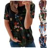 Women's Printed Short Sleeves Round Neck Vintage Short Sleeves Summer Loose Tops Tops Women's Summer T-Shirts