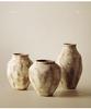 Wabi-Sabi Style Unglazed Terracotta Vase with Floral Design for Retro Living Room or Dining Table Decor