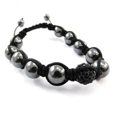 [J4068] - Black 'Shambhala' Ethnic Bracelet