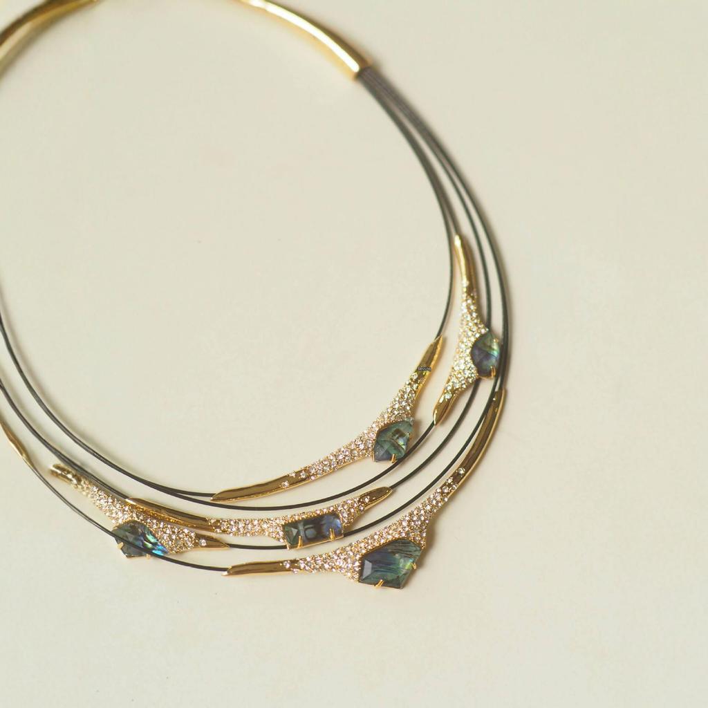 Alexis Bittar Retro Rhinestone & Mother-of-Pearl Niche Choker