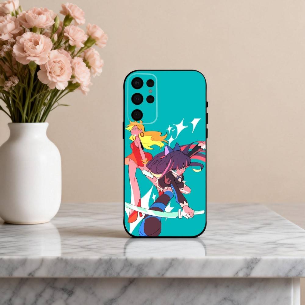 N-New Panty & Stocking with G-Garterbelt Phone Case For Samsung S25,S24,S21,S22,S23,S30,Ultra,S20,Plus,Others Soft Black Cover Samsung S225G