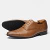 Neue Herren-Kleiderschuhe Spitz zulaufend Retro Designer Leder Freizeitschuhe Mode Hochzeitsschuhe