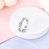 Original Damen Silberringe Funkelnder Rosa Herz Zirkonia Ring für Damen Mädchen Verlobungsschmuck Jahrestag Geschenk