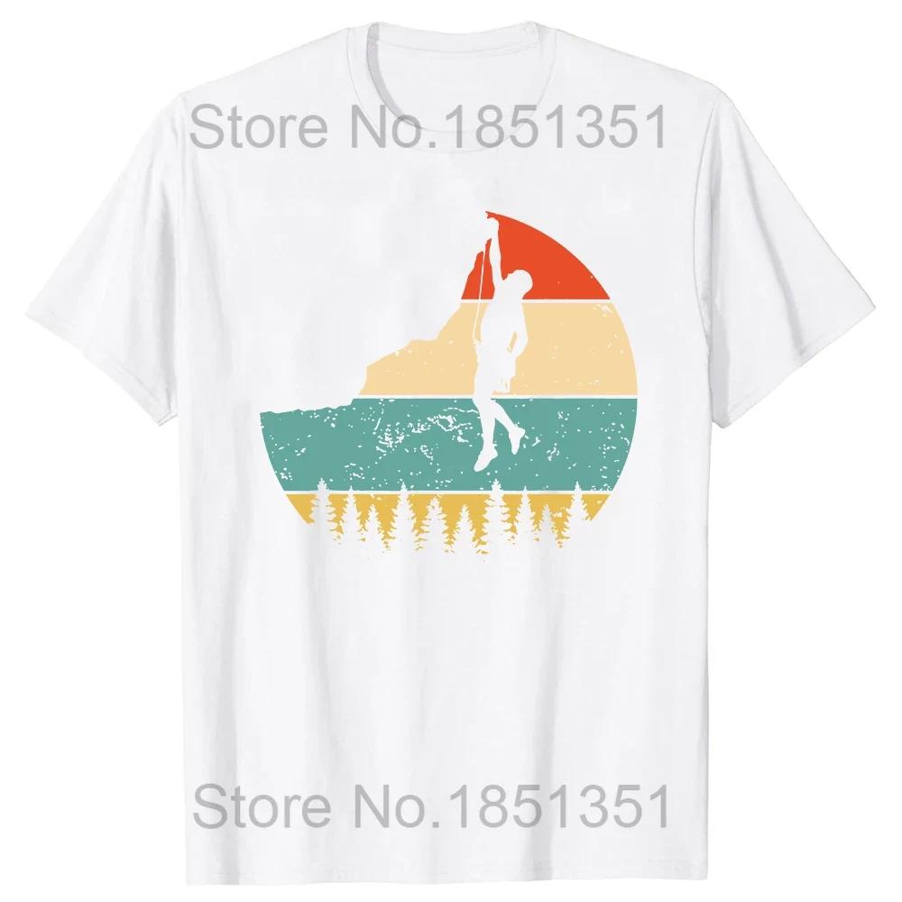 Funny Jesus Climb T Shirts Summer Rock Climbing Mountain Outdoor Adventure Sports Cotton Short Sleeve Birthday Gifts Tshirt Men