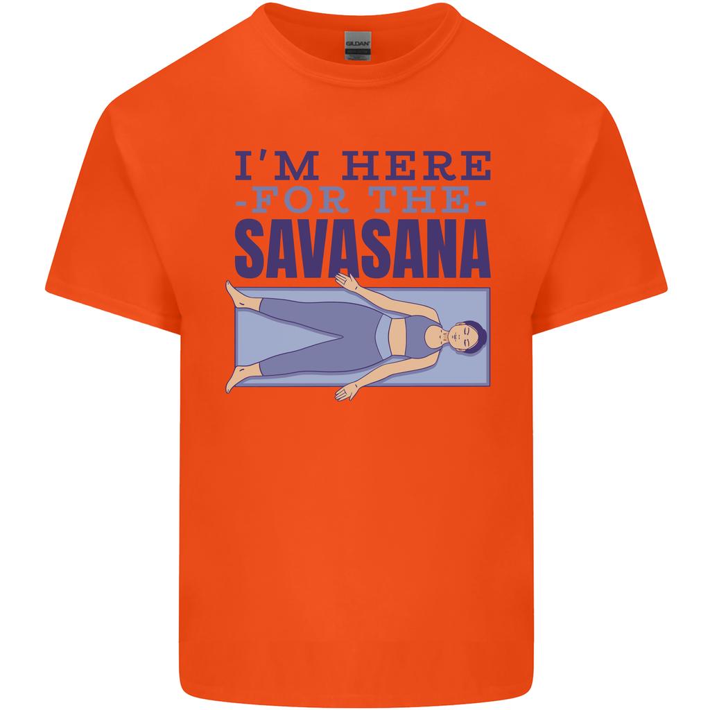 Funny Yoga Im Here For the Savasana Unisexs Light Cotton TShirt