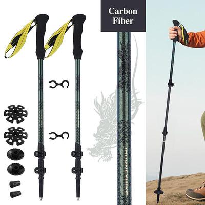 3K Carbonfaser Trekkingstöcke,Leichte Wanderstöcke,Nordic Walking Stöcke, geeignet für Wandern, Trekking, schlammiges Gelände und schneebedeckte Umgebungen