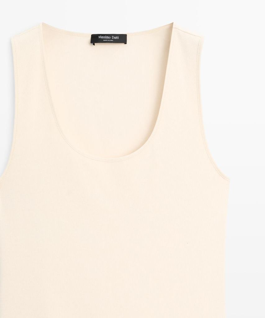 Masimodutti Cotton Blend Poplin Combination Dress