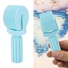 Rhinestone Painting Roller 3D Printed Art Pressing Roller Tool for Crafting Projects Striped Grip Cyan
