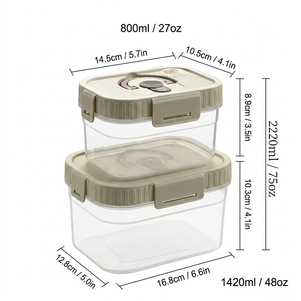 Plastic Stackable Preservation Box With Handle Refrigerator Egg Fresh-keeping Box Stackable Fruit Vegetable Storage Container