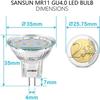 Ampoule LED MR11 - SANSUN - GU4.0 - 2W - 200lm - 120° Angle de diffusion
