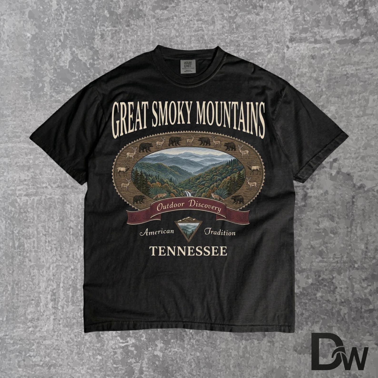 Great Smoky Mountains Comfort Colors T-Shirt | Vintage Retro 90s Tennessee National Park Tee 3XL
