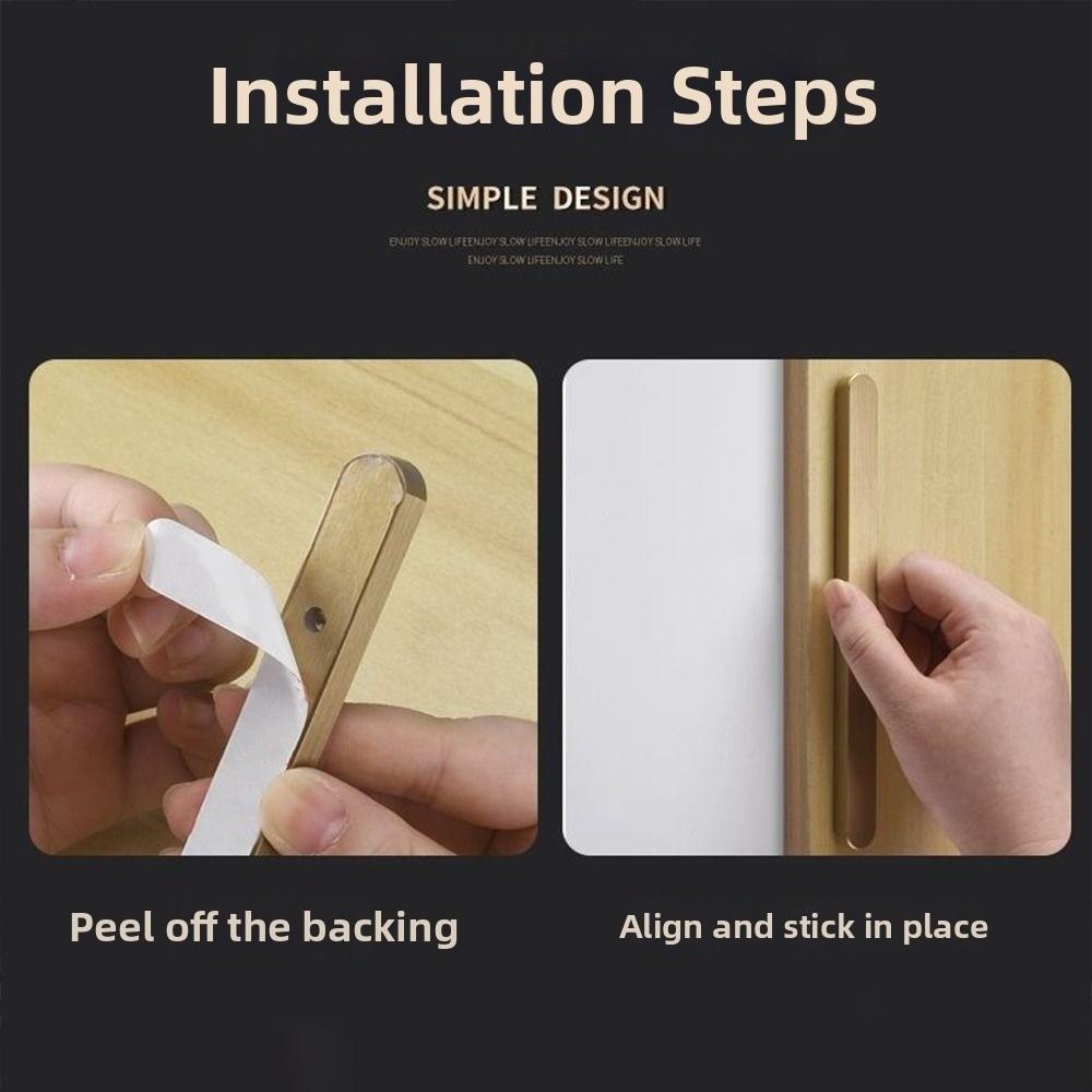 Samolepicí rukojeť na posuvné dveře ze slitiny hliníku 7palcová úchytka na zásuvku Bez vrtání Multifunkční rukojeť na skříňku