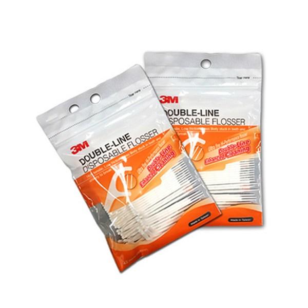 3M Double Line Disposable Dental Floss, 3 Pieces, 42 Pieces