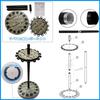 Timiland Rod Holder, Round Design, 360 Degree Rotating Fishing Rod Stand, Holds 15 Fishing Rods, Advanced Rod Display Stand, Easy Assembly with Japane