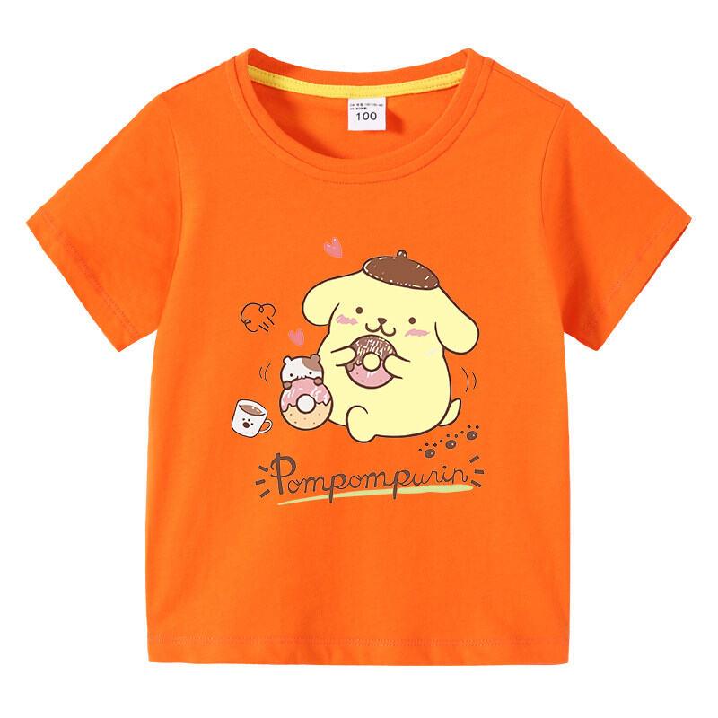 Printed Short Sleeve Kids T-Shirt Summer Fashion Family Matching Wear Crew Neck Short Sleeve 100
