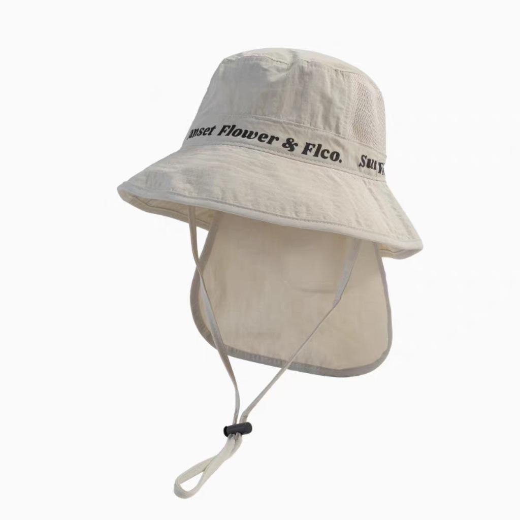 Kids Quick Dry Mesh Sun Hat Lightweight Breathable Outdoor Hiking Bucket Cap With Neck Flap For Boys And Girls Summer UV Protection