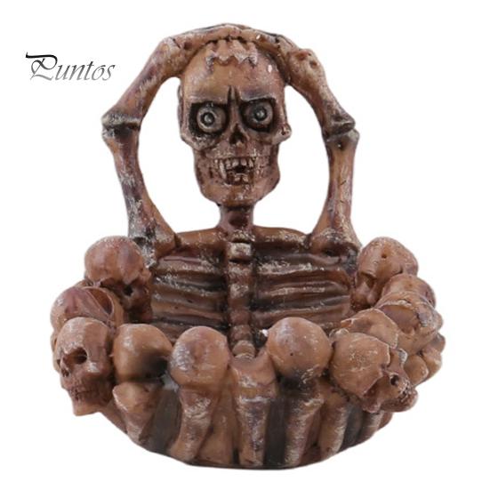 Durable Ashtray Halloween Skeleton Resin Ashtray, Heat-resistant Gothic Ash Holder, Decorative Aliens Tray for Home Office Outdoor Dark Aesthetic