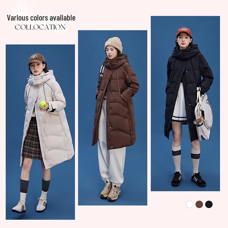 Aralle Women's Long Hooded Duck Down Winter Coat