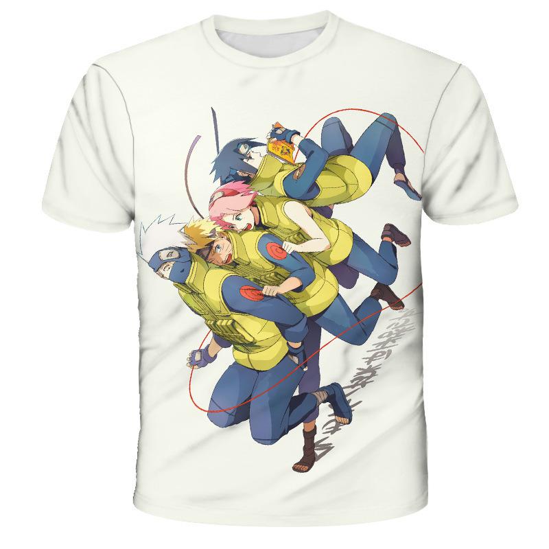 Anime Naruto Summer Men's T-shirt 3D Digital New Casual T-shirt
