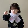 Solid Color Anti-Cold Neckerchief Casual Kids Plush Scarf Sweet Bowknot Scarf  Children