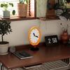 Creamy Style Yellow Oval Table Clock Room Decoration Mute Quartz Movement Desktop Clock for Living Room Creative Home Decor Gift