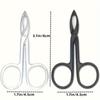 1pc Tweezers Scissors Straight Handle Pointed Eyebrow Tweezer for Facial Hair and Eyebrow Grooming