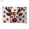 Weihnachts Rentier Fußmatte 3D Flauschig Rutschfest Eingangsteppich, Niedliche Weihnachten Fußmatte für Haustür/Innenbereich, Festliche Feiertage Heimdeko