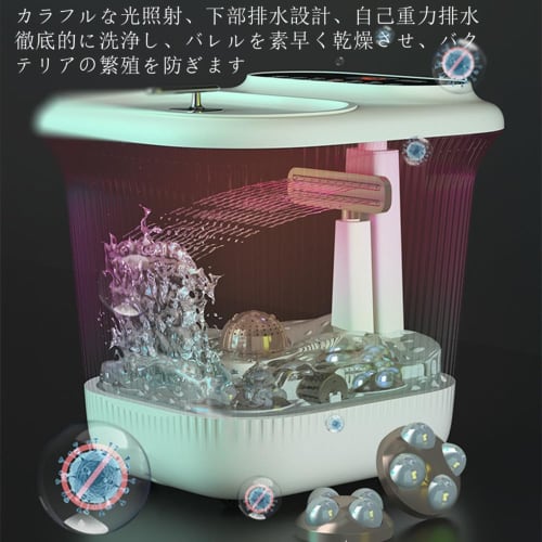 SOLLENT Electric Foot Bath, Deep Footbath Bucket with Far-Infrared Foot Bath, Automatic 47℃ Heating and Heating Function, Automatic Heating and Bubbl