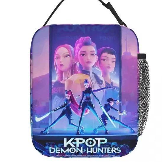 Elementary School Student Card Kpop Demon Hunter Thermal Insulation Bag Portable Outdoor Picnic Bag Children'S Lunch Box Bag Lunch Bag